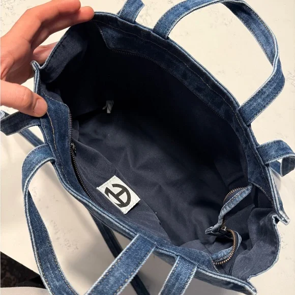 Telfar Medium Denim Tote Bag - Picture 10 of 12